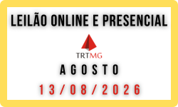 LEILÃO TRT AGOSTO - 13/08/2026