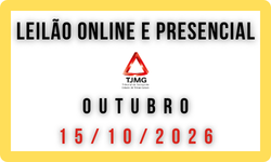 LEILÃO TJMG - OUTUBRO - 15/10/2026